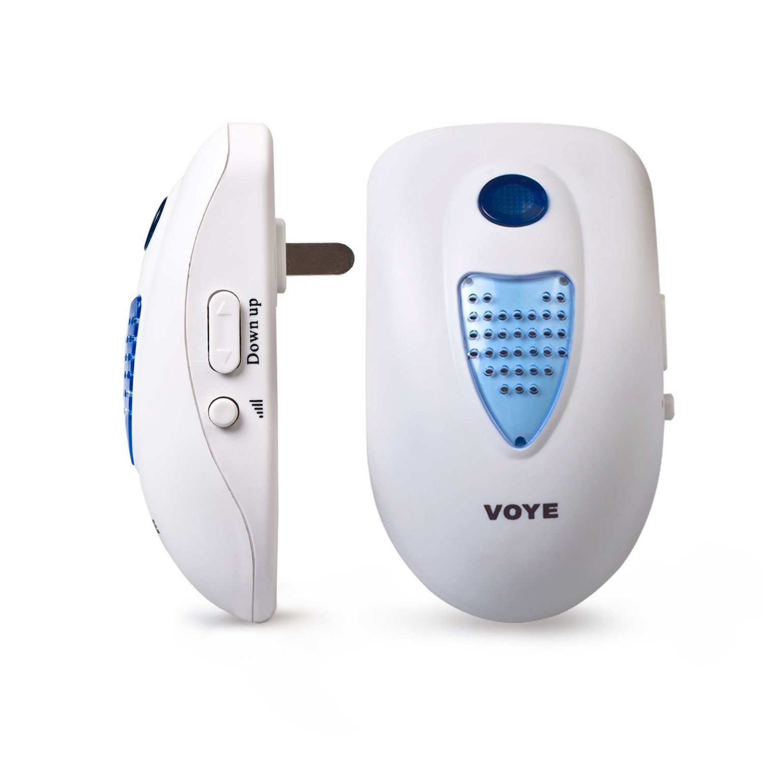 Voye 003A2 2 PlugIn Wireless Digital Doorbell with Battery White
