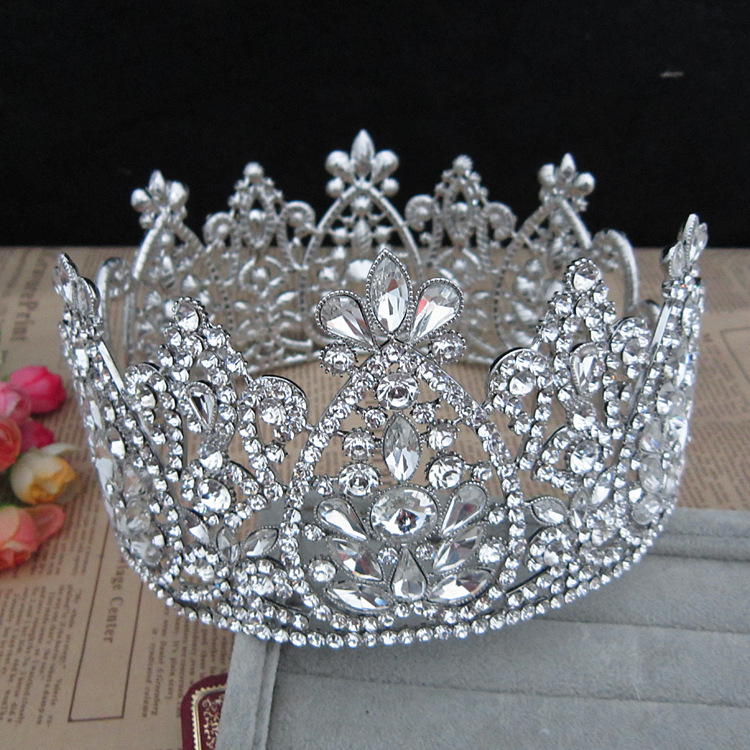 Bridal Crown Queen Rhinestone Crystals Royal Wedding Crowns Crystal Stone Headband Hair Masquerade Studio Molding Birthday Party Tiaras