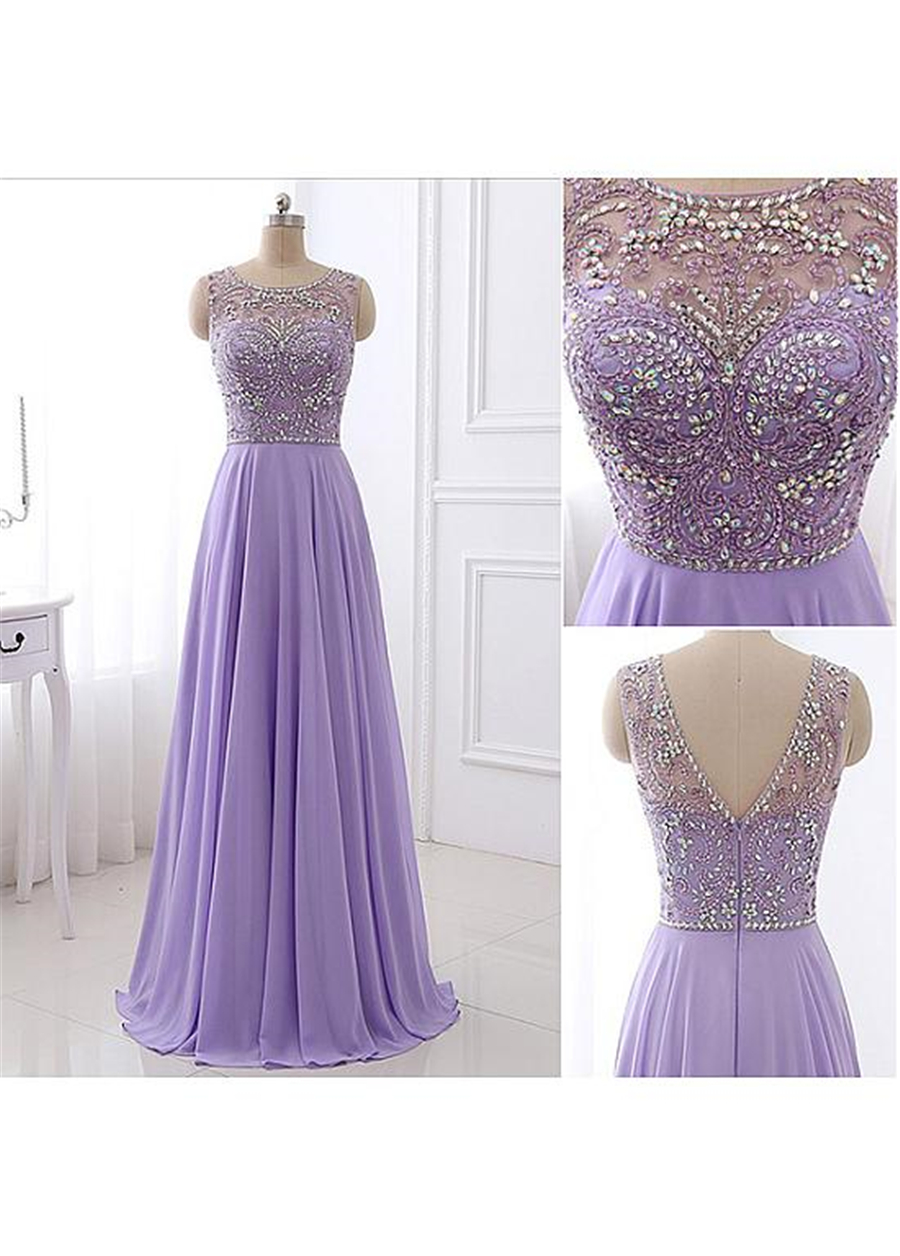 Exquisite Chiffon Scoop Neckline A-Line Prom Dresses With Beadings See Through Top Lilac Chiffon Evening Dress vestidos para formatura, Royal blue
Exquisite Chiffon Scoop Neckline A-Line Prom Dresses With Beadings See Through Top Lilac Chiffon Evening Dress vestidos para formatura, Royal blue