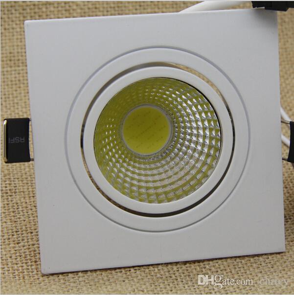 Square Led Downlight Dimmable Spotlights COB Recessed Lighting Fixture 7W/9W/12W/15W Ceiling Lamp AC85-265V