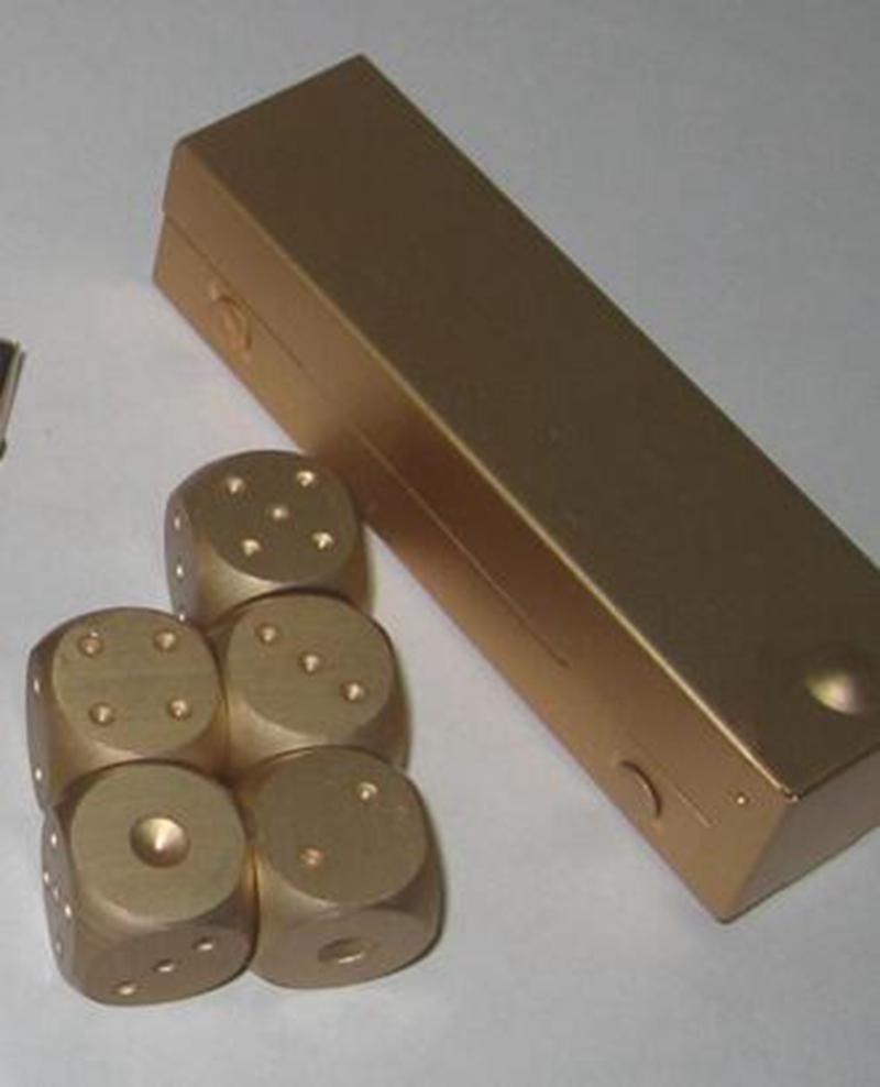 Gold Color 5pcs * 16mm Pure Aluminum Dice With Aluminium Alloy Rectangular Box Dice Set Party Drinking Games Gift Dices Quality #S70
Gold Color 5pcs * 16mm Pure Aluminum Dice With Aluminium Alloy Rectangular Box Dice Set Party Drinking Games Gift Dices Quality #S70