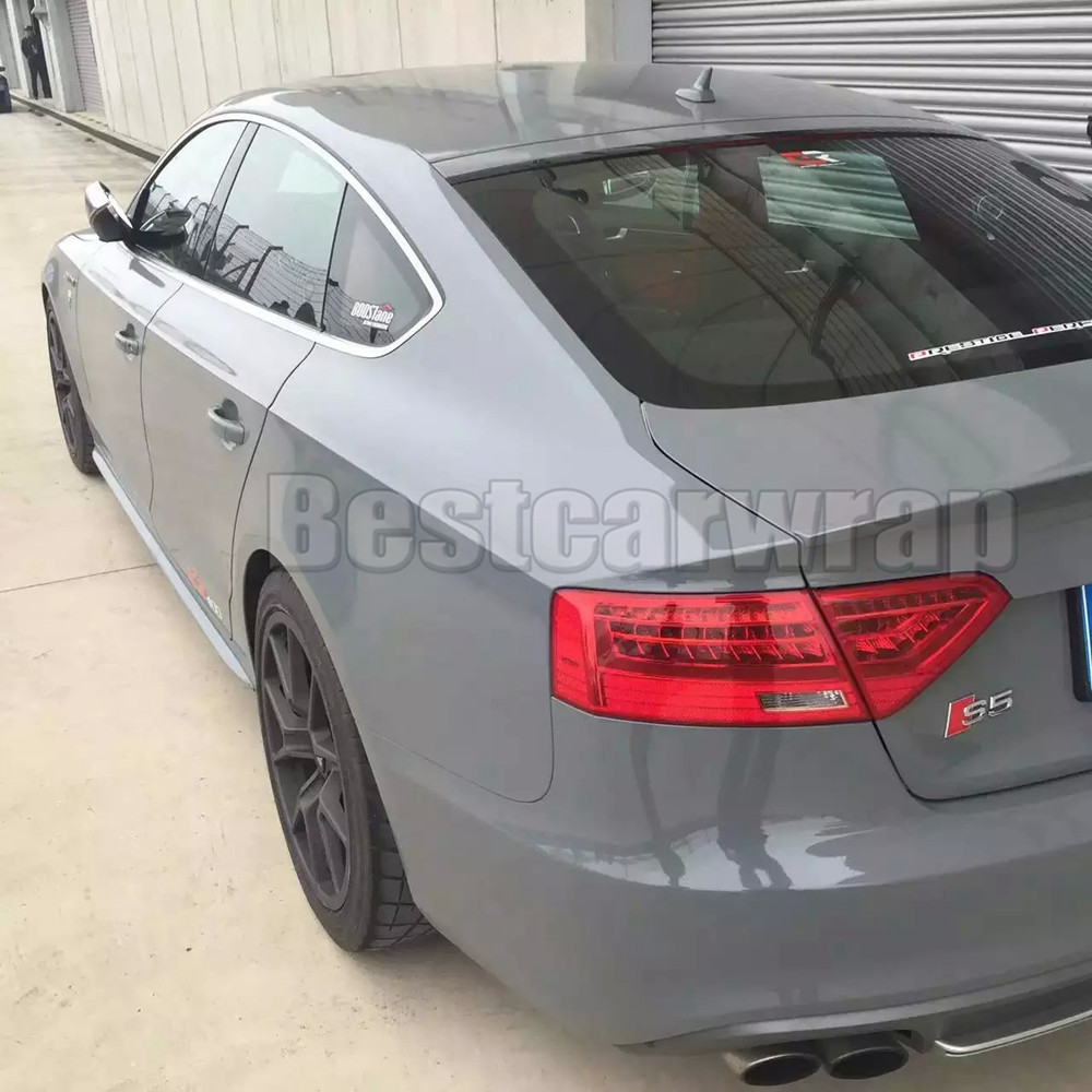 3 Layers Cement Grey High Gloss Vinyl wrap Like 3m cement ultra Glossy cement Car Wrap coat skin with Air Free Size:1.52*20M/Roll 5x66ft