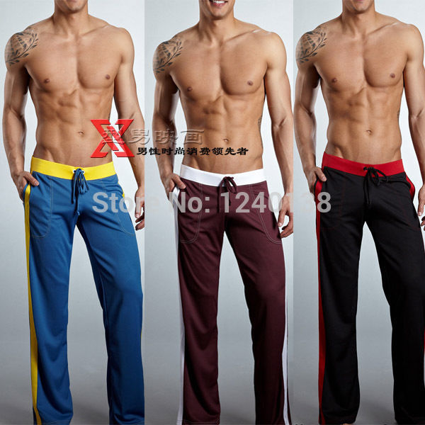 Wholesale-2016 NEW Men Low mens lounge pants Sport Sweat Pants COMFORTABLE Sleep Bottoms hot free shipping