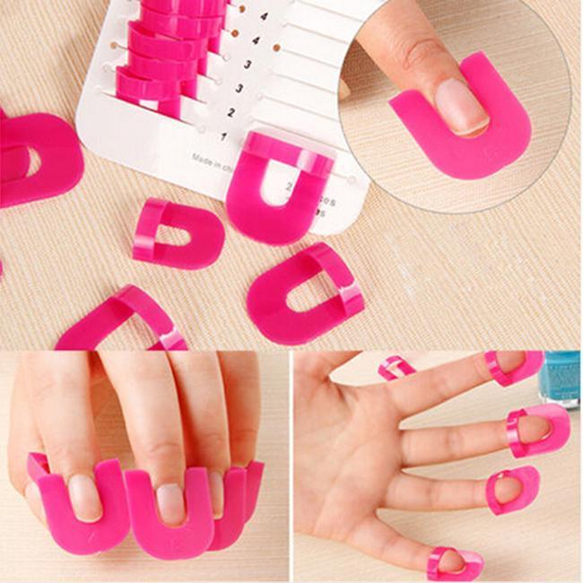 26Pcs Chic Nail Art Polish Tip Kits Nail Polish Manicure Protection Accessory S #R571