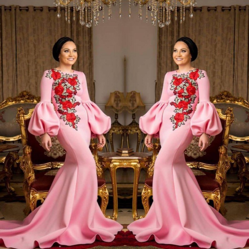 Saudi Arabic Pink Prom Dresses 2018 Embroidery Flowers Satin Mermaid Evening Gowns Trumpet Sleeves Sweep Train Women Formal Party Vestidos, Same as picture
Saudi Arabic Pink Prom Dresses 2018 Embroidery Flowers Satin Mermaid Evening Gowns Trumpet Sleeves Sweep Train Women Formal Party Vestidos, Same as picture
