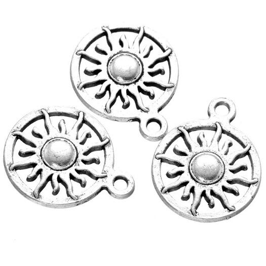 300 pcs Sun Charms pendant Antique Silver Tone Large with Beautiful Detail good for DIY craft, jewelry making
300 pcs Sun Charms pendant Antique Silver Tone Large with Beautiful Detail good for DIY craft, jewelry making