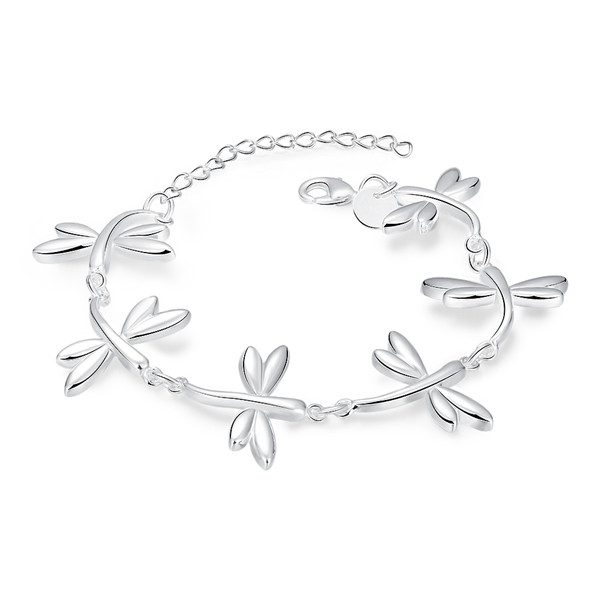 Hot sale christmas gift 925 silver Dragonfly Bracelet DFMCH411, Brand new fashion 925 sterling silver Chain link bracelets high grade