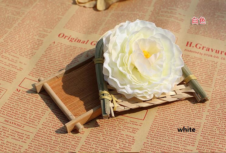 Camellia flower heads artificial flowers 3.8inch diameter camellia sasanqua fake flowers head high quality WR004