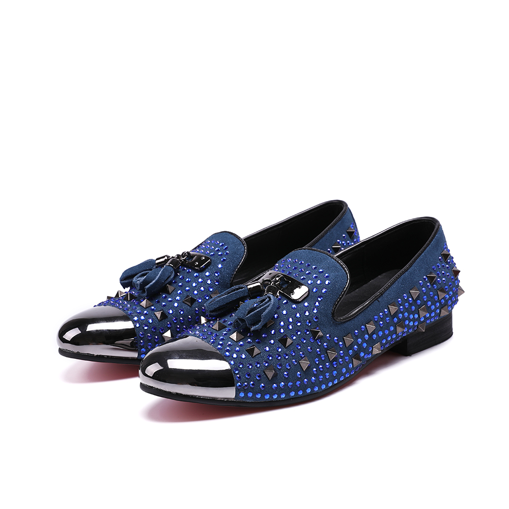 Christia Bella Fashion Rivet Tassel Men Loafers Shoes British Party Wedding Loafers Men Dress Shoes Moccasins Casual Men's Flats, Blue
Christia Bella Fashion Rivet Tassel Men Loafers Shoes British Party Wedding Loafers Men Dress Shoes Moccasins Casual Men's Flats, Blue