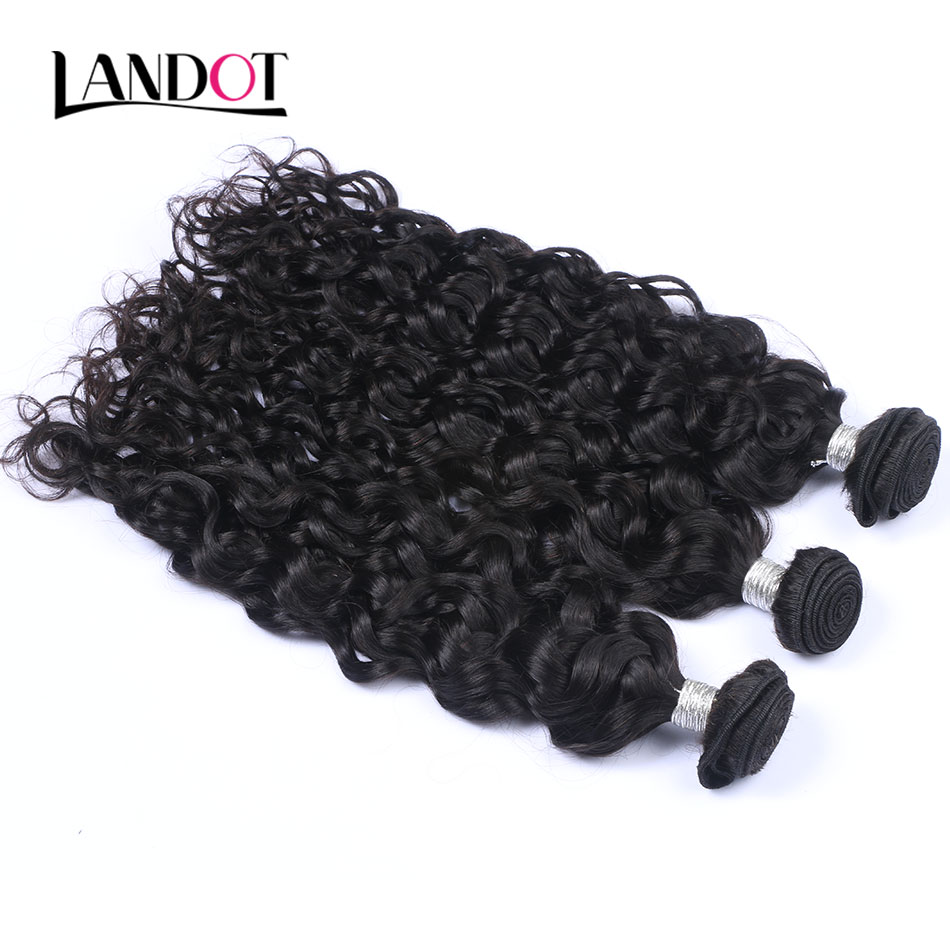 Brazilian Peruvian Indian Malaysian Mongolian Water Wave Virgin Human Hair Weave Bundles Brazilian Wet And Wavy Curly Remy Hair Extensions