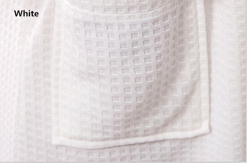 Wholesale-Towel Bath Robe Dressing Gown Unisex Men Women Sleeve Solid Cotton Waffle Sleep Lounge Bathrobe Peignoir Nightgowns Lovers Robes
