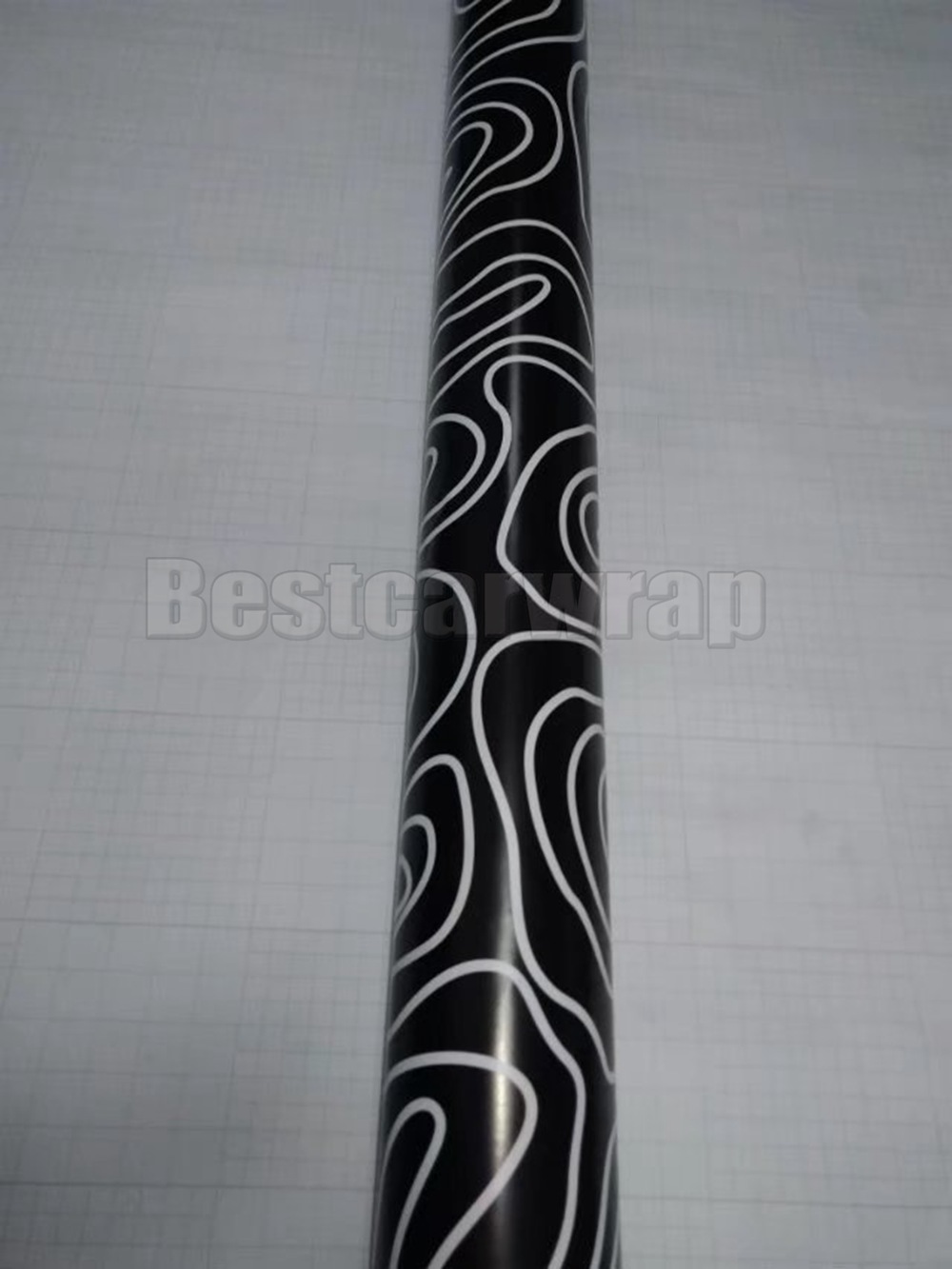 Black white Circle style Camoufalge Vinyl For Car Wrap Film With air bubble free CAMO film for Truck / boat graphics Foil 1.52X30M (5x98ft)