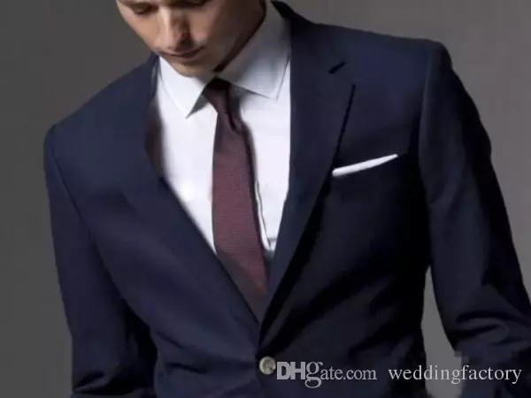 custom made dark navy blue men suit fashion groom suit wedding suits for men slim fit groom tuxedos for best man jacketpants