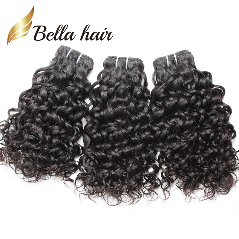 Bella Hair 8A Water Wave 8-34inch Brazilian Virgin Extensions Natural Color 3pcs/lot Remy Human Wet and Wavy 3 Bundles Deals Soft Shinny Full Head
