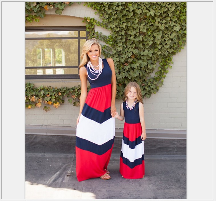 2019 New Mother And Daughter Dresses Summer Navy Style Striped Long Dress Fashion Mom And Baby Clothing Sleeveless Vest Stitching Dress, Blue
2019 New Mother And Daughter Dresses Summer Navy Style Striped Long Dress Fashion Mom And Baby Clothing Sleeveless Vest Stitching Dress, Blue