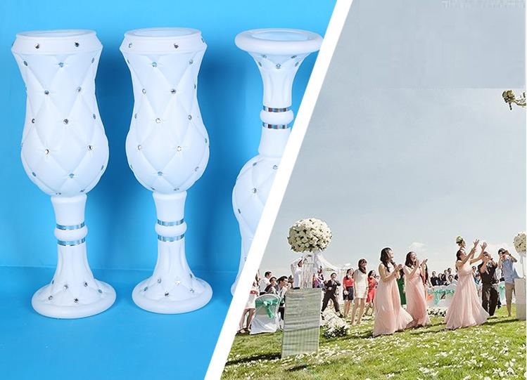 75cm high-end atmosphere viscose plastic vase wedding products wholesale wedding shop decoration Road cited Free shipping WQ12