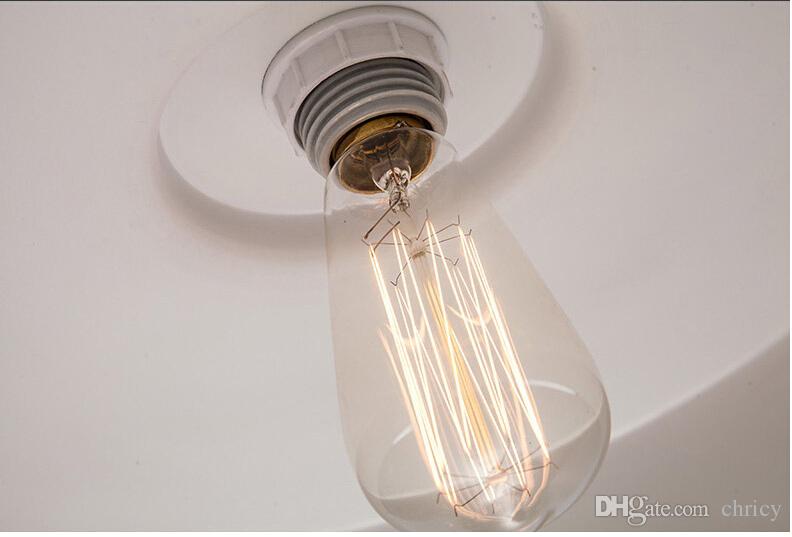 loft American style led industrial pendant lights vintage restaurant chandelier iron multi-colored painted E27 Edison bulb home lamp
