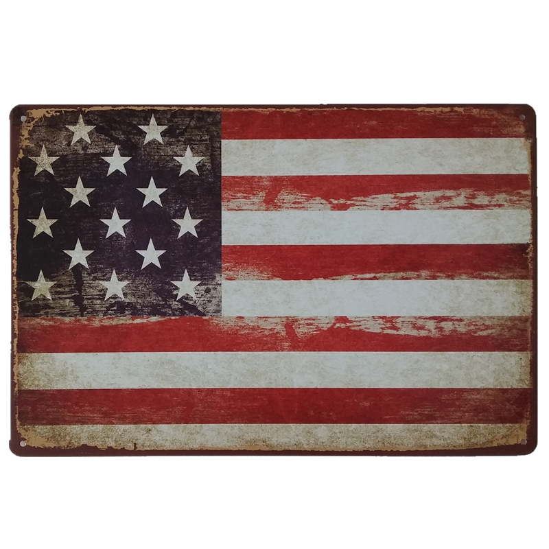 USA Flag Retro rustic tin metal sign Wall Decor Vintage Tin Poster Cafe Shop Bar home decor
USA Flag Retro rustic tin metal sign Wall Decor Vintage Tin Poster Cafe Shop Bar home decor