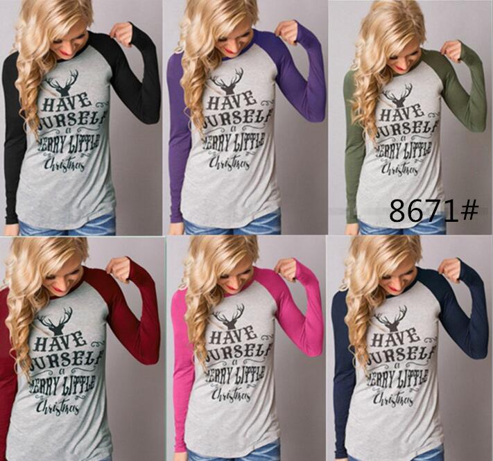 Women T Shirt Christmas Deer T-Shirt Women Christma Elk Long Sleeve 6 Styles Letters Shirts Xmas Tops Casual Blouse Santa Claus plus size, Blue
Women T Shirt Christmas Deer T-Shirt Women Christma Elk Long Sleeve 6 Styles Letters Shirts Xmas Tops Casual Blouse Santa Claus plus size, Blue