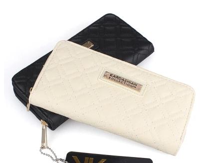 Hot Selling Kk Wallet Long Design Women Wallets PU Leather Kardashian Kollection High Grade Clutch Bag Zipper Purse Handbag