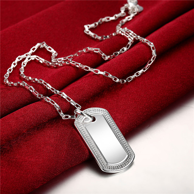 Hot sale Medals necklace sterling silver plated necklace STSN272,wholesale fashion 925 silver pendant necklace factory sale free shipping
