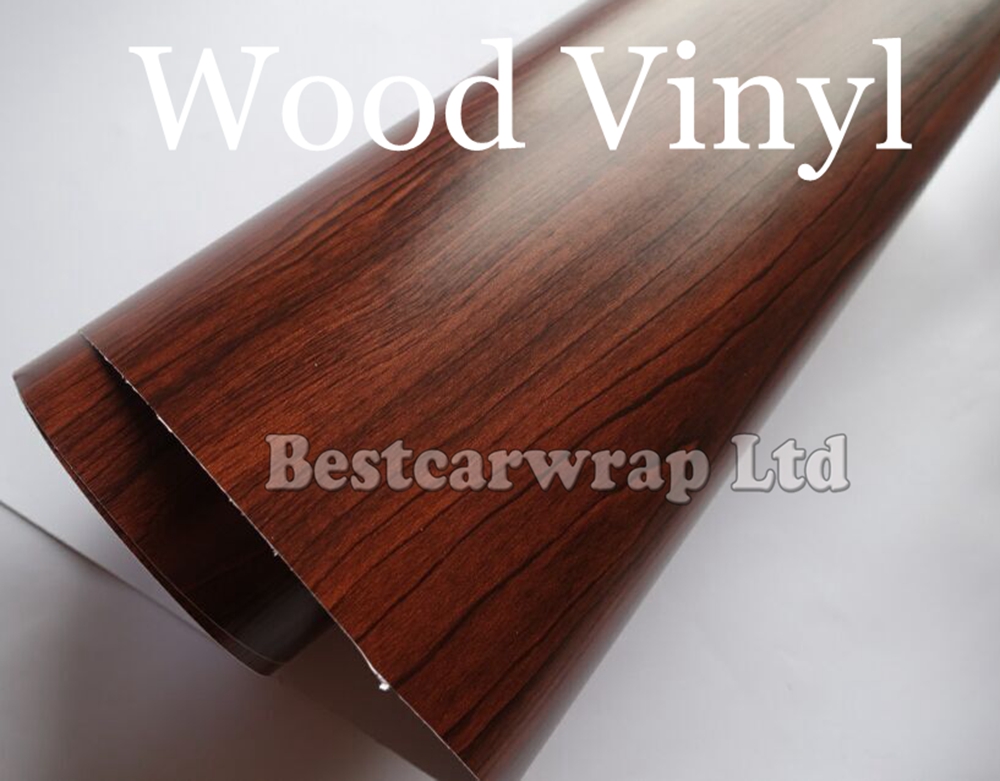 Matte Woodgrain Vinyl Wrap Vinyl Film With air bubble free Wood Grain Car Wrap Vinyl foil 3m quality Size 1.52x20m /Roll Free Shipping