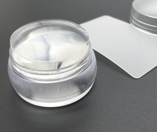 3.5cm Clear Silicone Jelly Nail Stamper with Cap Chess Design Nail Art Stamper & Scraper
