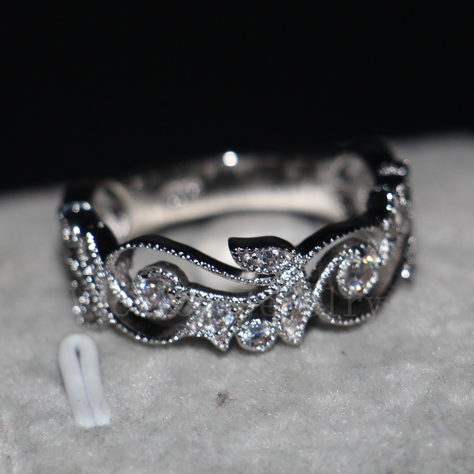 Vecalon Brand Flower Design Women Jewelry ring Topaz Cz diamond 925 Sterling Silver Engagement wedding Band ring for women Gift