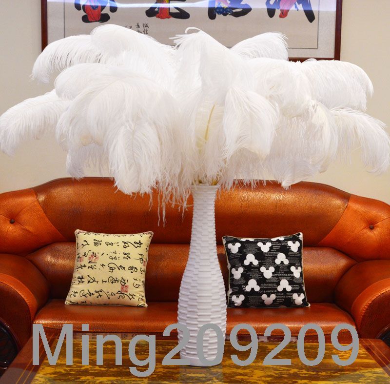 New Ostrich Feathers Plume Centerpiece for Wedding Party Table Decoration natural white (Many Sizes for You To Choose)