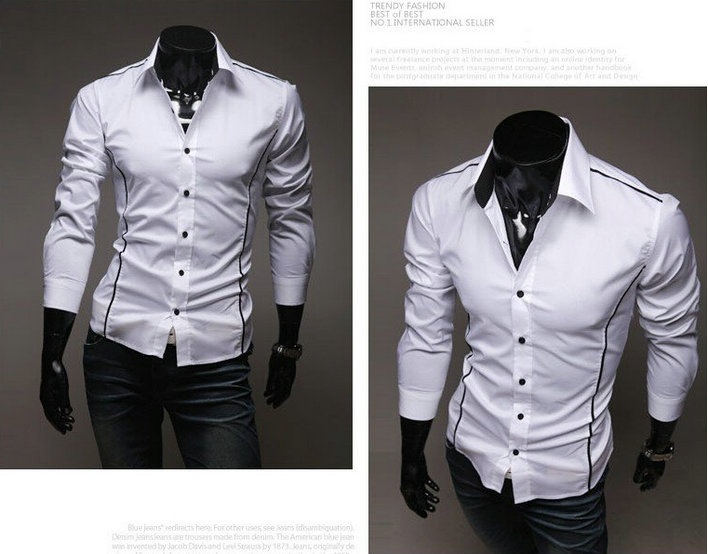 2016 hot sale Free Shipping New Mens Shirts Casual Slim Fit Stylish Mens Dress Shirts 5902