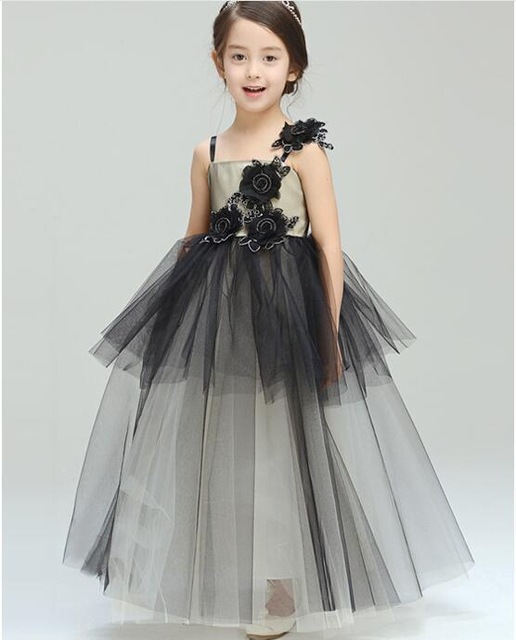 2016 Black Grey Flower Girl Dresses Scoop Sling Ankle length Tulle Kids Wedding Party Robe De Soiree Lovey Elegant Princess Gown, Same as image
2016 Black Grey Flower Girl Dresses Scoop Sling Ankle length Tulle Kids Wedding Party Robe De Soiree Lovey Elegant Princess Gown, Same as image
