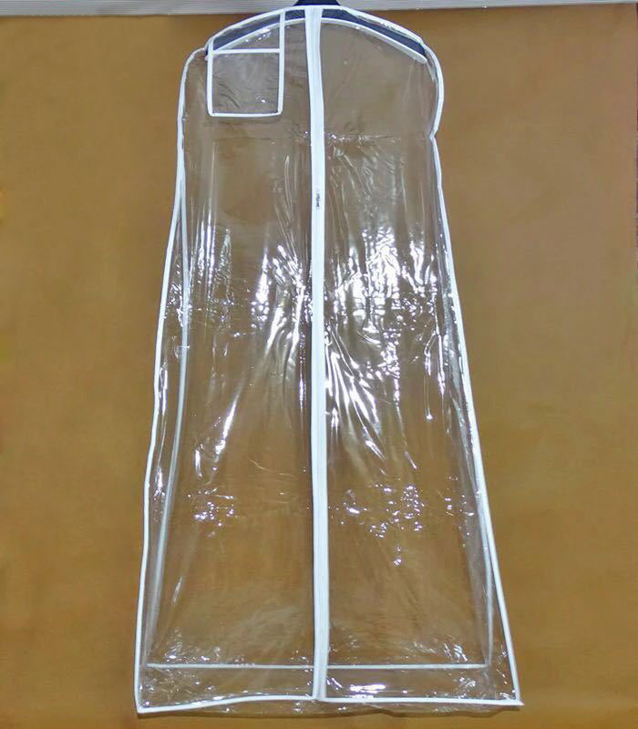 White Transparent PVC Dust Bag For Wedding Dresses Prom Evening Gowns Bags Waterproof Garment Cover Travel Storage Dust Covers Three Sizes
