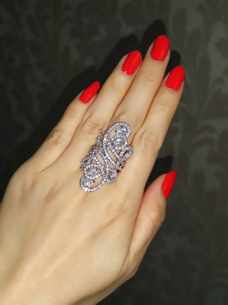 Victoria Wieck Luxury Wide Jewelry 925 Sterling Silver White Topaz Simulated Diamond Gemstones CZ Flower Wedding Women Band Giift Size 5-11