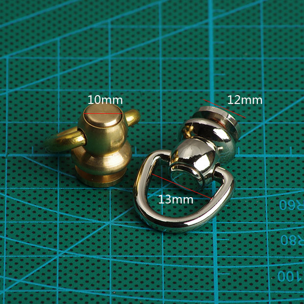 6 pieces brass swivels ring lock buckle handmade D ring bag luggage accessories bag hanger diy hardware part