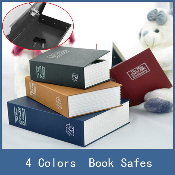 Safe Box 4 Colors Steel Dictionary Hidden Security Secret Coffer Strongbox Book Safes , Small Money Coin Store Key Lock Box, Silver
Safe Box 4 Colors Steel Dictionary Hidden Security Secret Coffer Strongbox Book Safes , Small Money Coin Store Key Lock Box, Silver