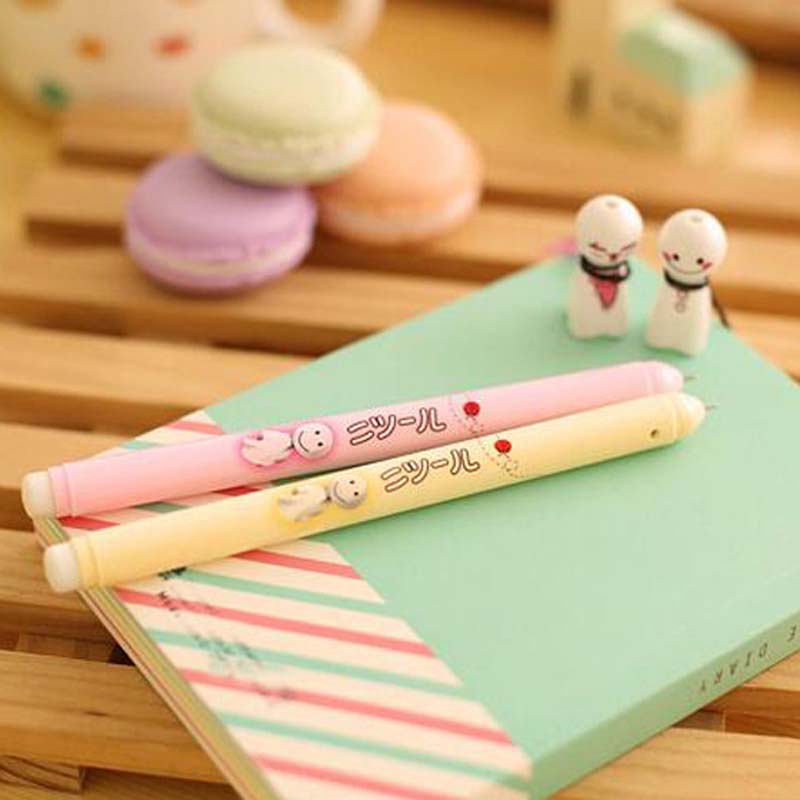 15 pcs/Lot Kawaii Sunny Day Doll Gel Pens Writing Pens Black Ink Pen Student Stationery Material Escolar