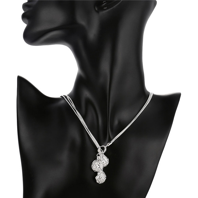 High grade 925 sterling silver Rose Set jewelry set DFMSS267 brand new Factory direct sale 925 silver necklace bracelet earring ring