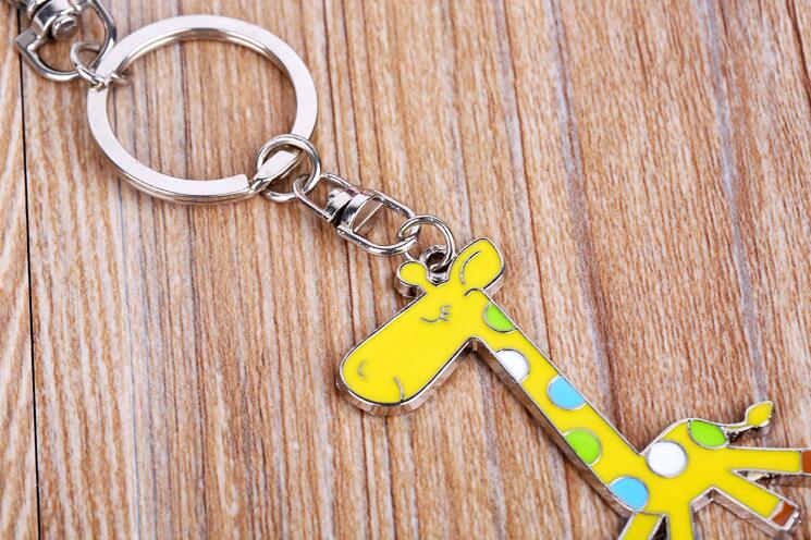 New arrival Giraffe zinc alloy key ring plating keychain hot KR346 Keychains mix order 20 pieces a lot