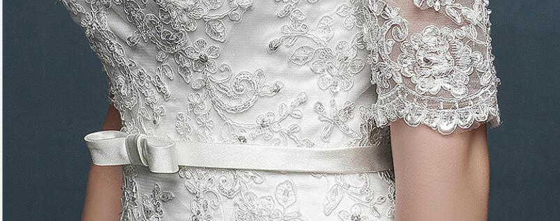 Wedding gown Charming Bateauty bridal dress princess off shoulder Wedding Dresses Bridal Gowns with Sash Bow Sweep Train Custom Made BD017