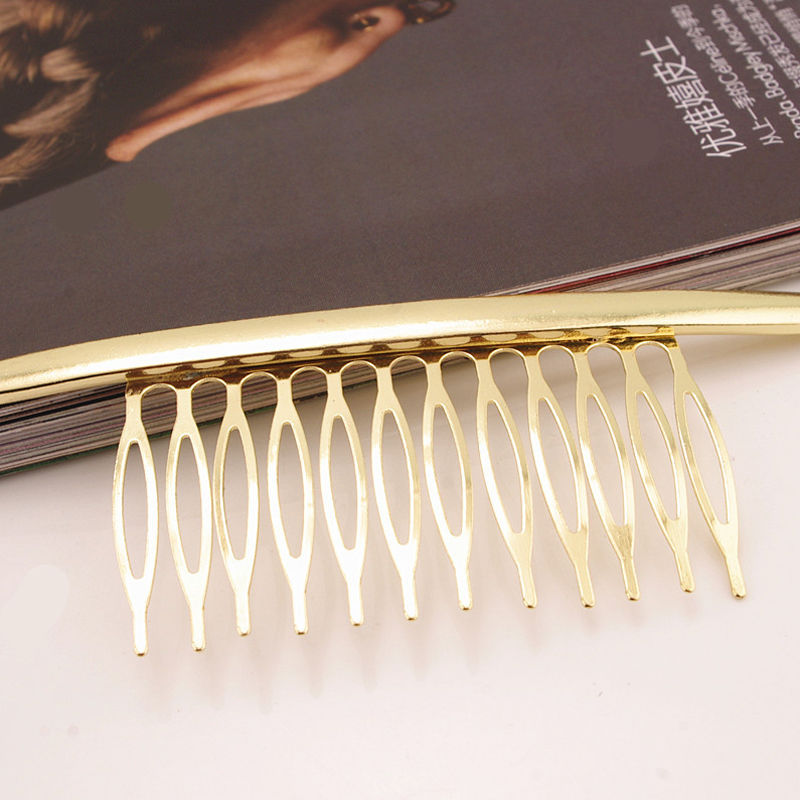 Elegant Baroque Style Gold Metal Moon Hair Clip Hair Comb Hair Barrettes Accesso #R509