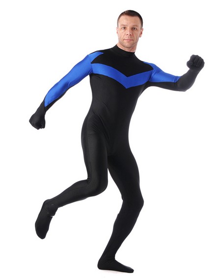 Nightwing Costume Zentai Catsuit Lycra Spandex Halloween Cosplay Bodysuit for Mens Blue and Black Adults Suit
Nightwing Costume Zentai Catsuit Lycra Spandex Halloween Cosplay Bodysuit for Mens Blue and Black Adults Suit