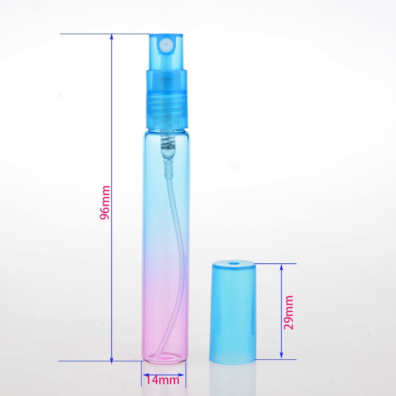 6Pieces/Lot 8ML Mini Portable Colorful Glass Perfume Bottle With Atomizer Empty Cosmetic Containers For Travel