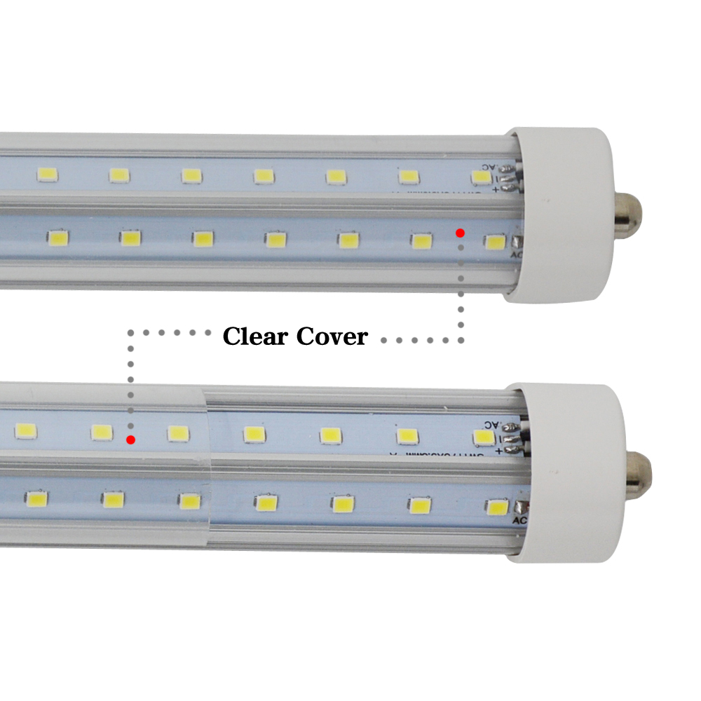 Stock In US 72W 8ft t8 led tubes single pin FA8 8 feet leds light tube Double Rows LED Fluorescent AC 85-265V t10 t12 replacements Garage Shop Ceiling