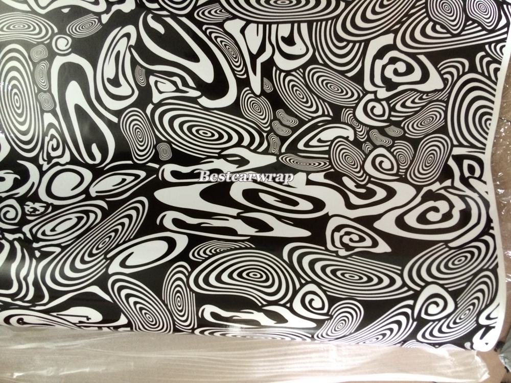 Erlkönig STICKERBOMB car wrap Air Bubble Free balck white Sticker Bomb For Car Decal Sticker Vehicle & Boat Wrapping vinyle 1.52x30m/Roll
