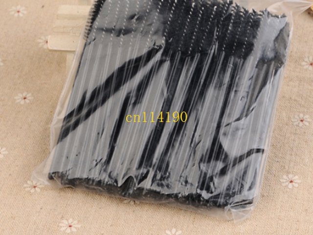 100pcs/lot Free Shipping Cheap Disposable Eyelash Mini Brush Mascara Wands Applicator Spoolers Makeup Cosmetic Eyelash Brush