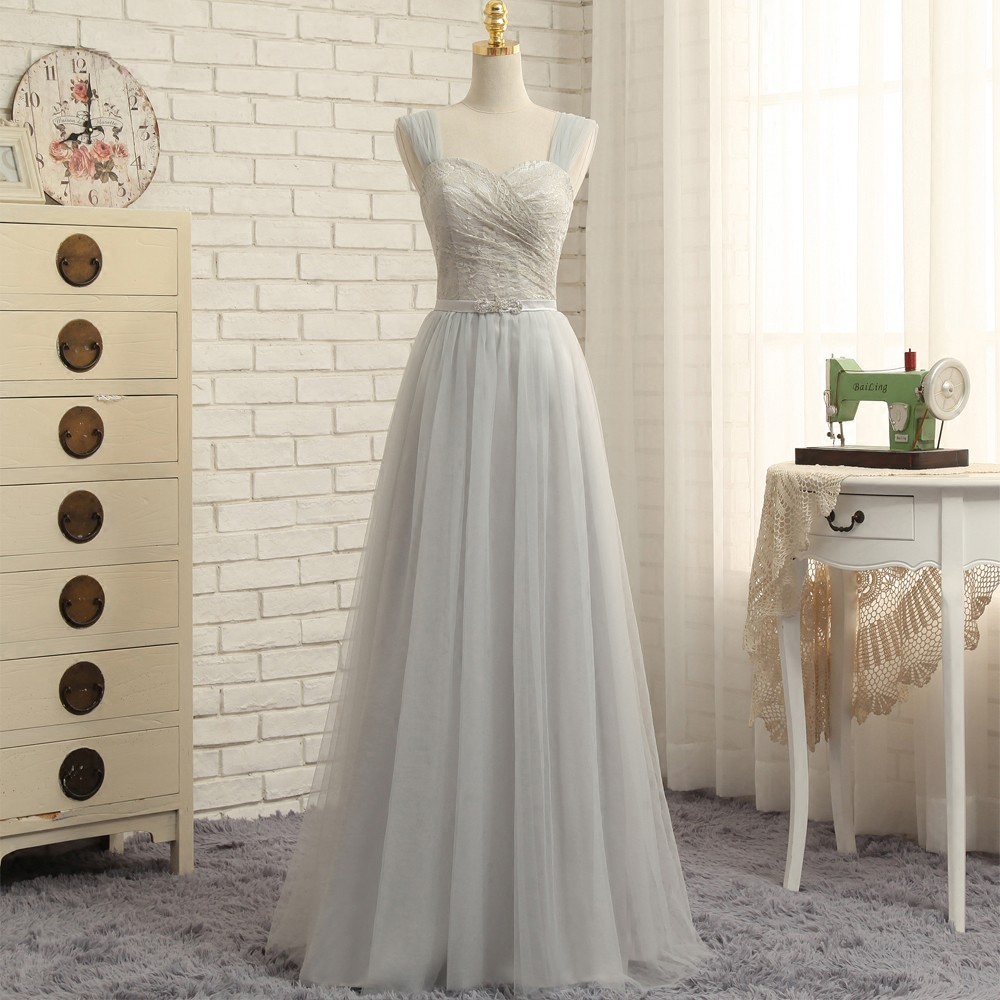 Elegant Cheap Light Gray Bridesmaid Dresses Soft tulle with Lace Top Zipper Back Long Wedding gues dress party gowns cheap
Elegant Cheap Light Gray Bridesmaid Dresses Soft tulle with Lace Top Zipper Back Long Wedding gues dress party gowns cheap