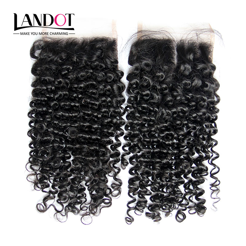 Brazilian Peruvian Malaysian Indian Cambodian Mongolian Curly Virgin Hair Weave 3 Bundles with Lace Closures Deep Curly Mink Remy Human Hair