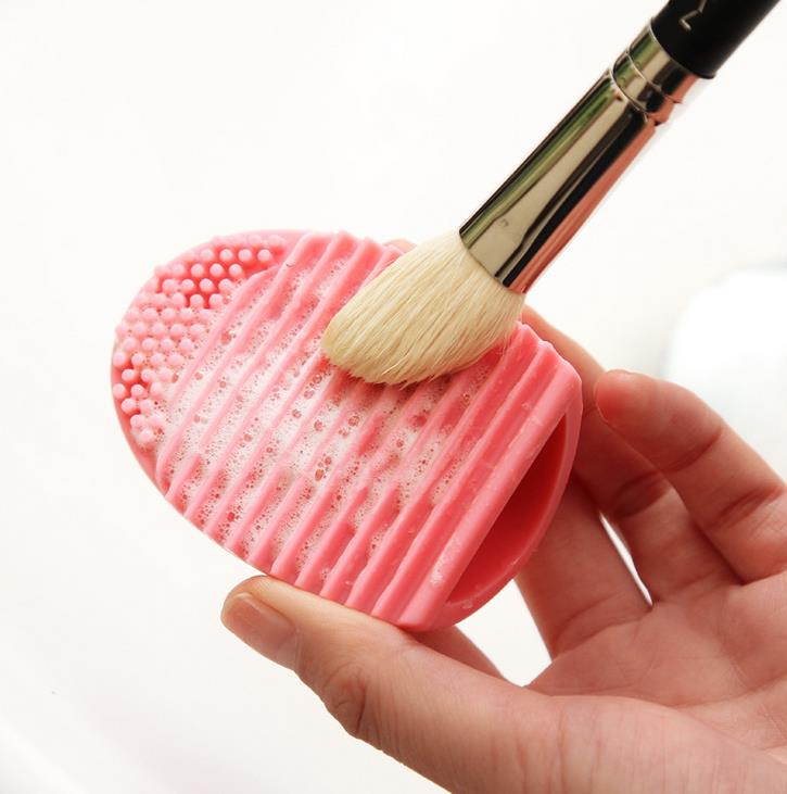 PRO Make Up Cosmetic brushegg Brushes Cleaner Cleaning Glove Silicone Remover Washing Board Egg Scrubber 8colors gift