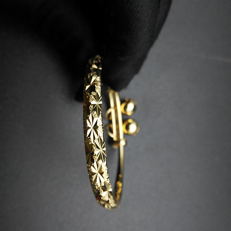 Allergic Free Fashion Baby Kids Lucky Full Stars Bracelet Charm Jewelry Little baby Girl Gold Color Bracelets Bangles for Children Boys