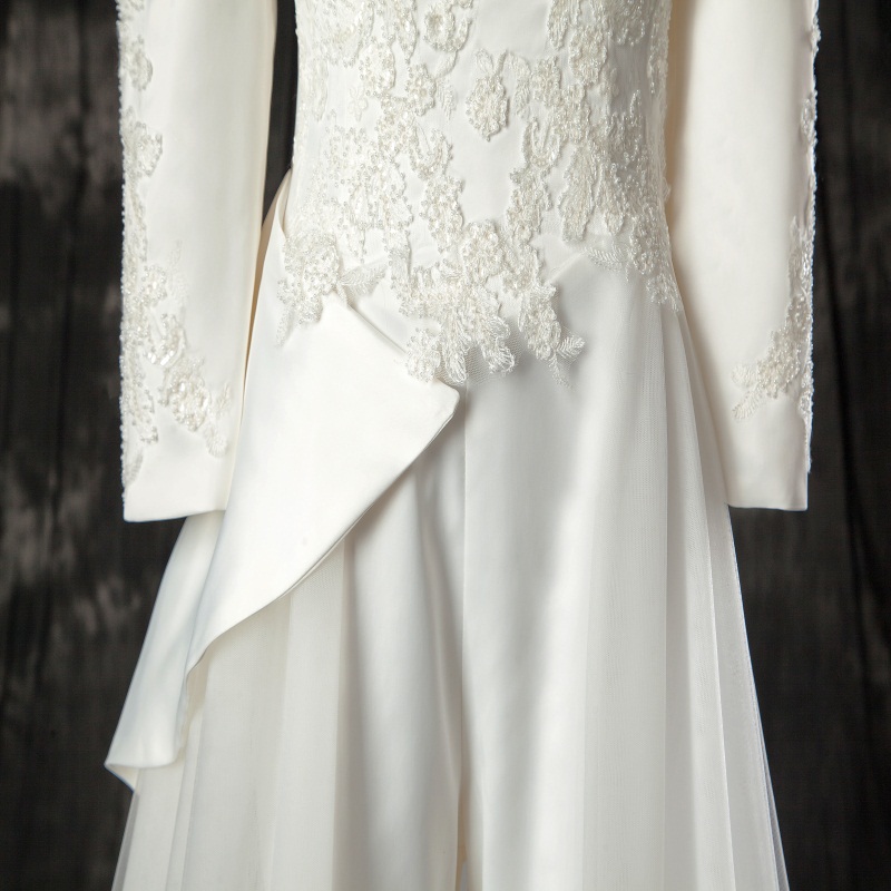 Real Picture Women Dresses Jumpsuit With Long Train White Evening Gowns Off Shoulder Sweep Train Elegant Zuhair Murad Dress Vestidos Festa